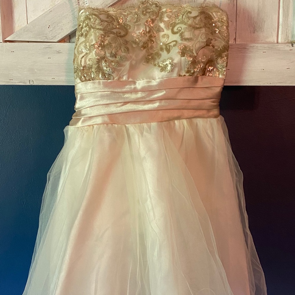 Gold one piece tulle